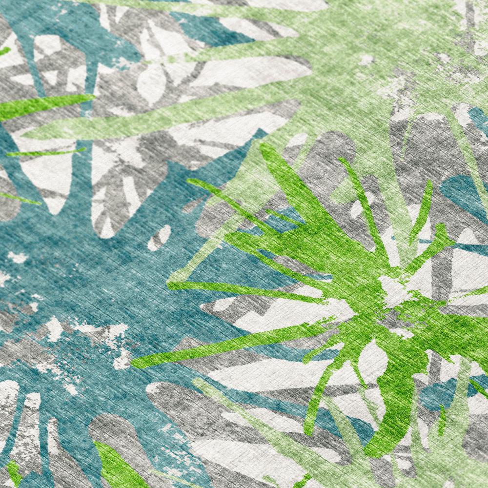 Bravado Green Contemporary Color Splash 10' x 14' Area Rug Green ABV36. Picture 5