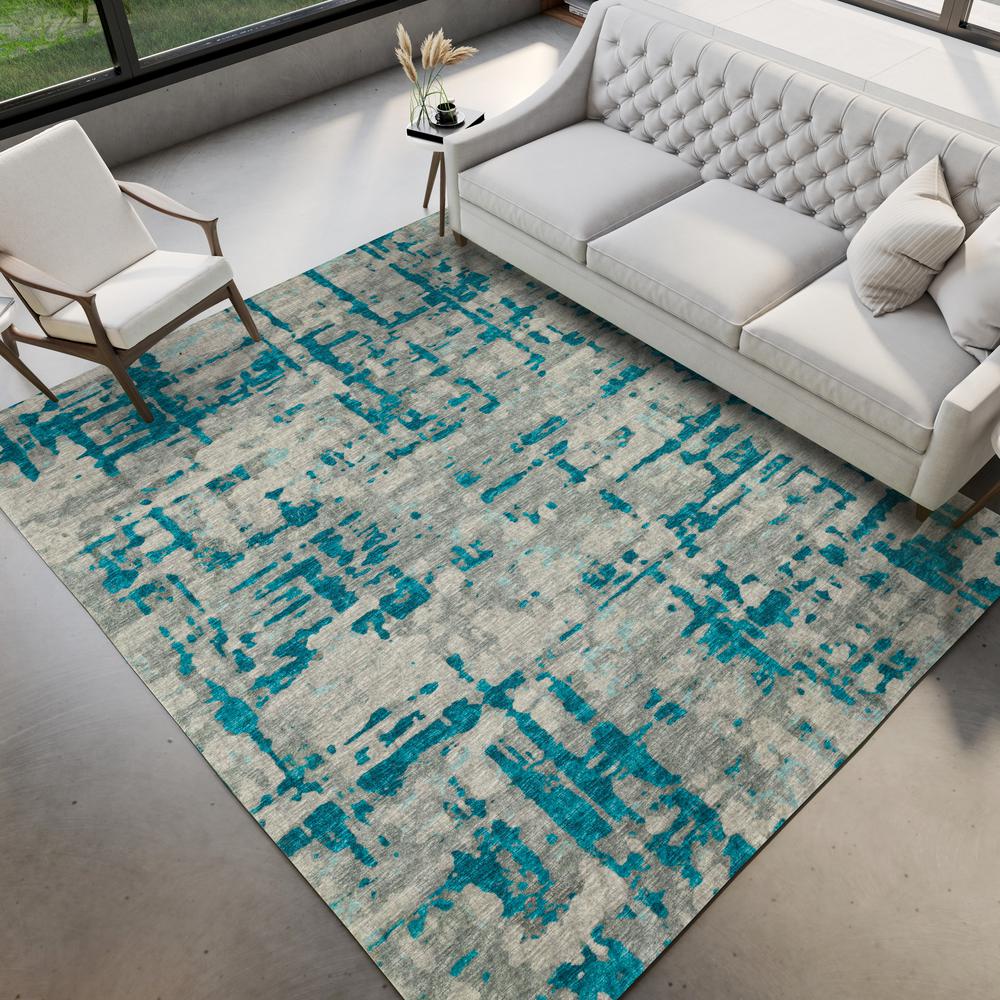 Brisbane BR5 Teal 8' x 10' Rug. Picture 2