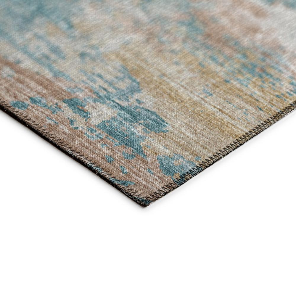 Indoor/Outdoor Accord AAC34 Teal Washable 2'3" x 7'6" Runner Rug. Picture 4