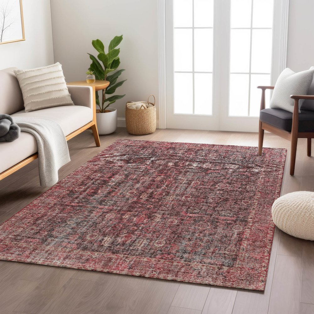 Indoor/Outdoor Karaj Pink 5' x 7'6" Rug. Picture 5
