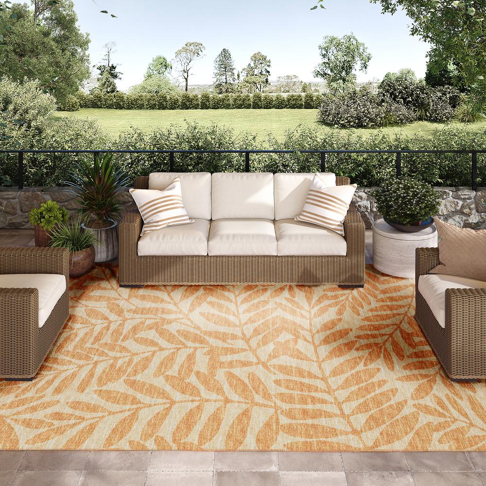 Yuma Gilded Coastal Floral 3' x 5' Area Rug Gilded AYU35. Picture 1