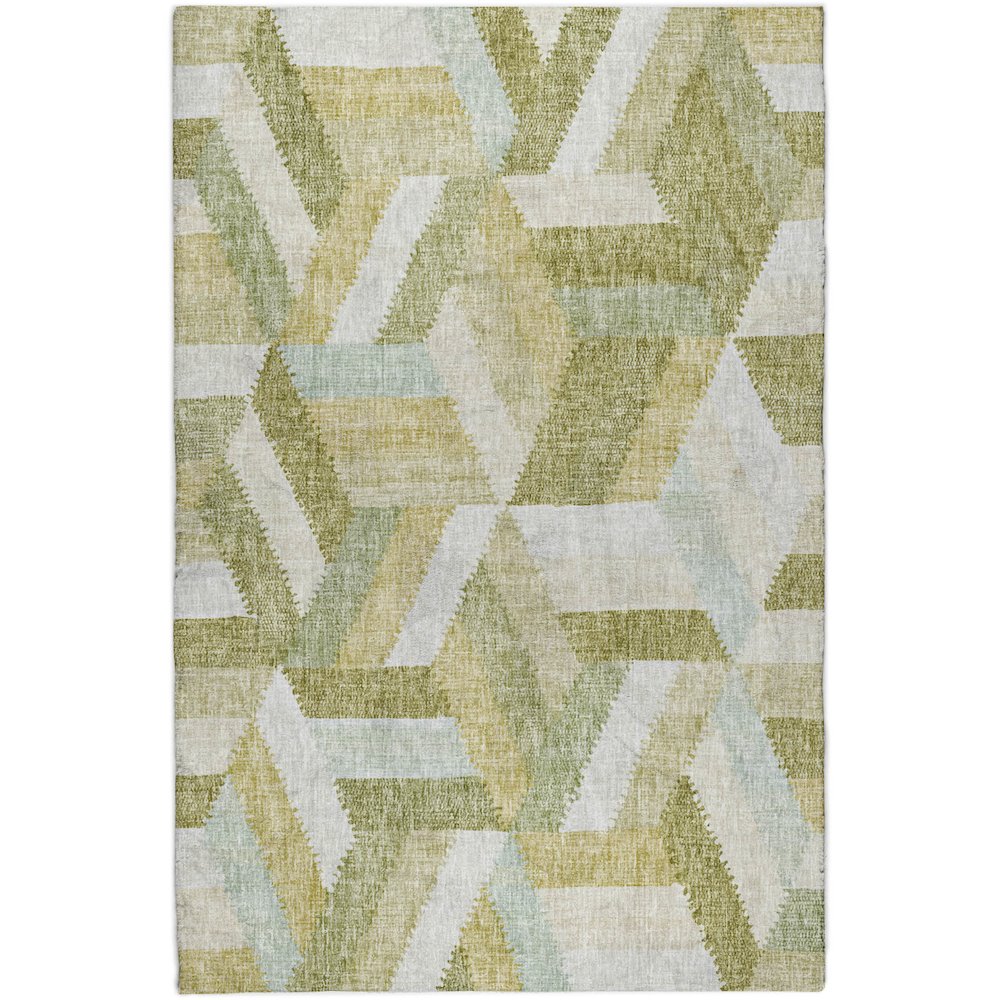 Luxury Washable Lorenzo Aloe 5' x 7'6" Rug. Picture 1