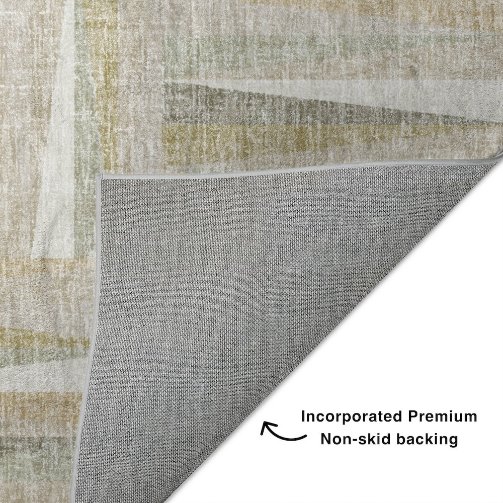 Luxury Washable Lorenzo Linen 2'6" x 3'10" Rug. Picture 4