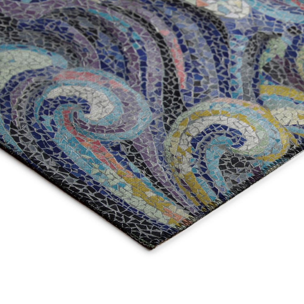 Indoor/Outdoor Surfside ASR44 Stormy Washable 2'3" x 7'6" Runner Rug. Picture 4