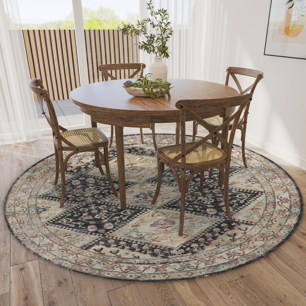 Jericho JC9 Midnight 6' x 6' Round Rug. Picture 2