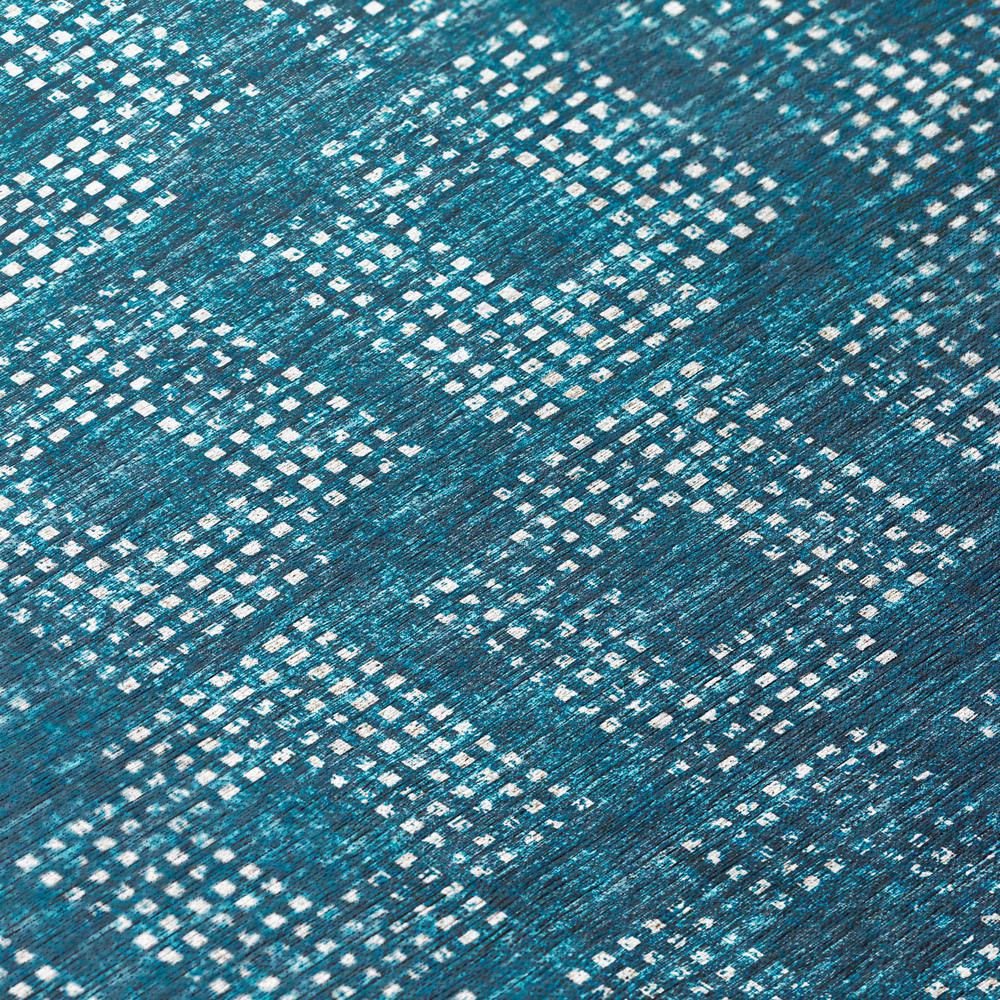 Eleanor Blue Contemporary Geometric 10' x 14' Area Rug Blue AER31. Picture 5