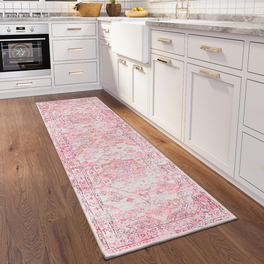 Jericho JC5 Rose 2'6" x 12' Runner Rug. Picture 2