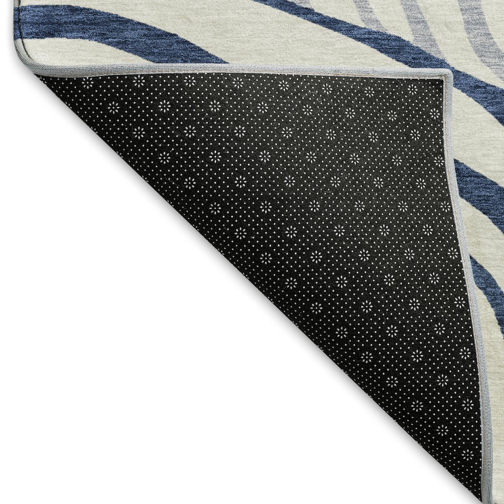 Machine Washable Indoor/Outdoor Neo Blue 2'6" x 3'10" Rug. Picture 4