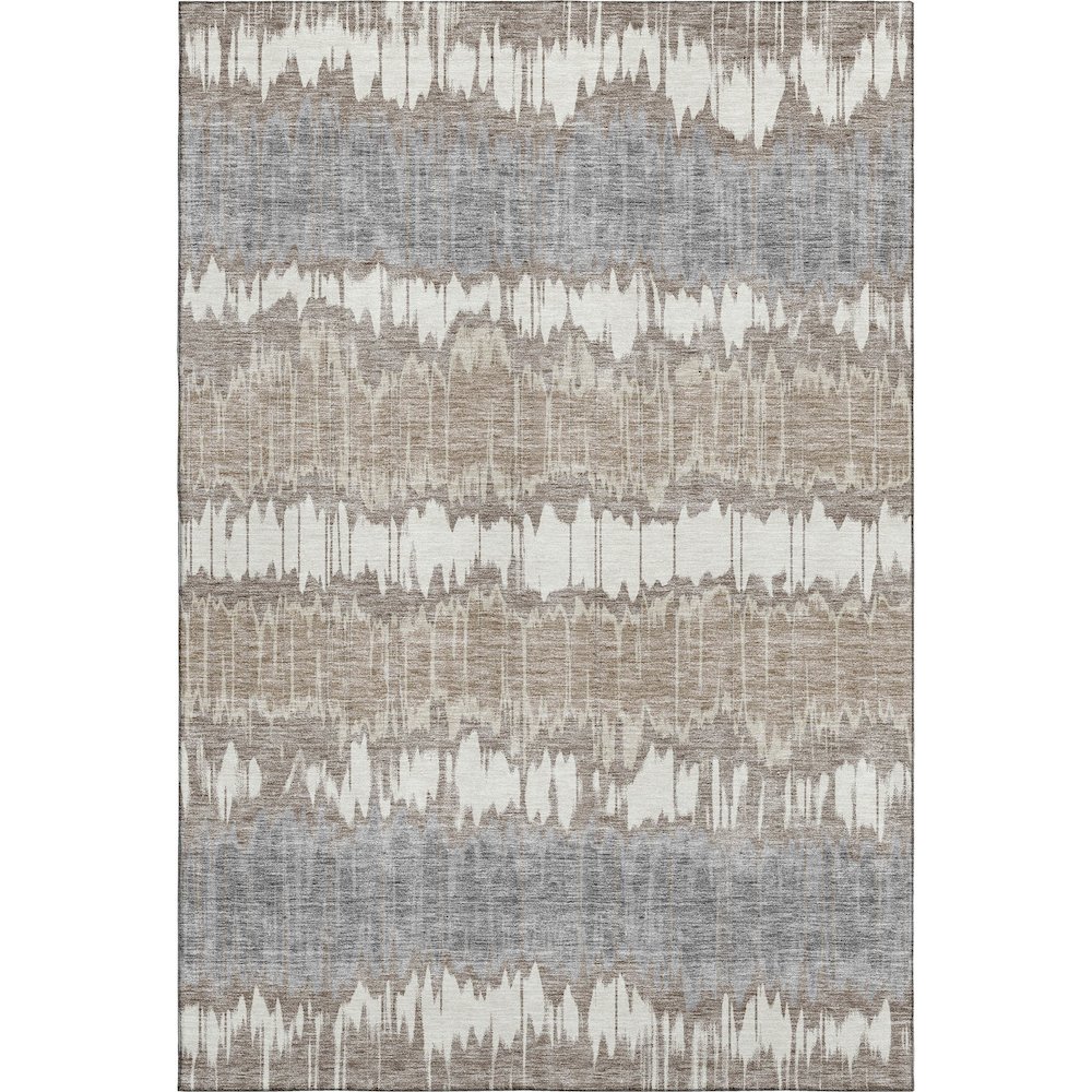 Machine Washable Indoor/Outdoor Neo Taupe 5' x 7'6" Rug. Picture 1