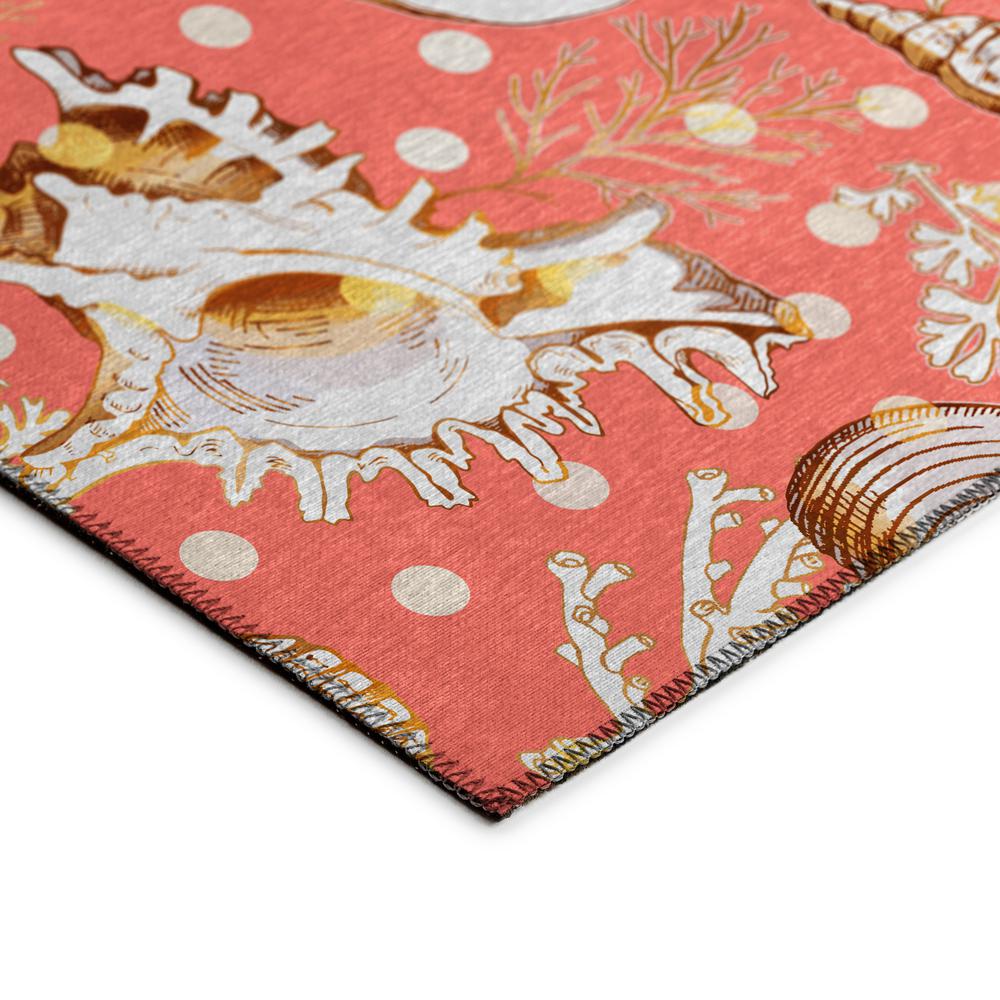 Indoor/Outdoor Surfside ASR36 Peach Washable 2'3" x 7'6" Runner Rug. Picture 4