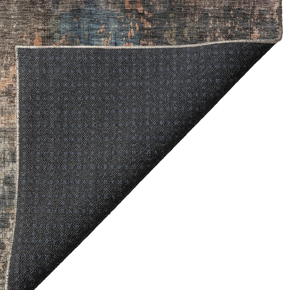 Indoor/Outdoor Nouveau Blue 2'6" x 3'10" Rug. Picture 4