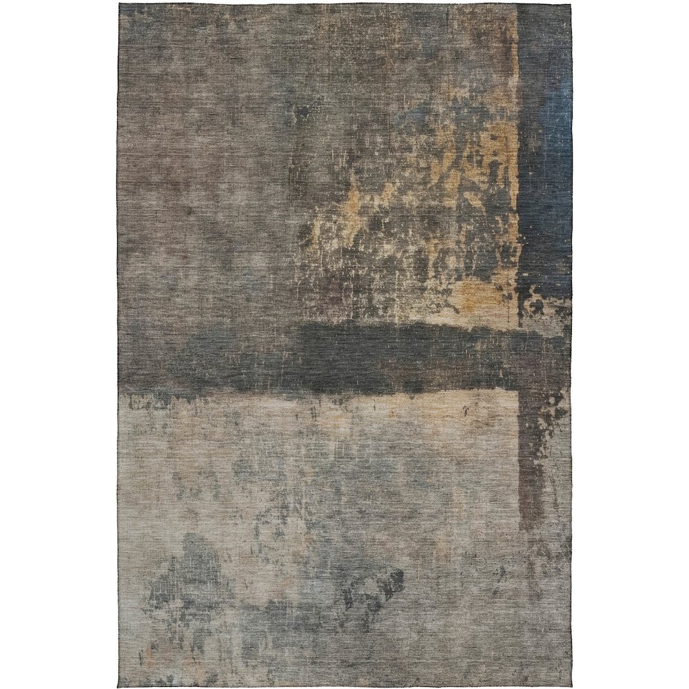 Indoor/Outdoor Nouveau Coffee 5' x 7'6" Rug. Picture 1