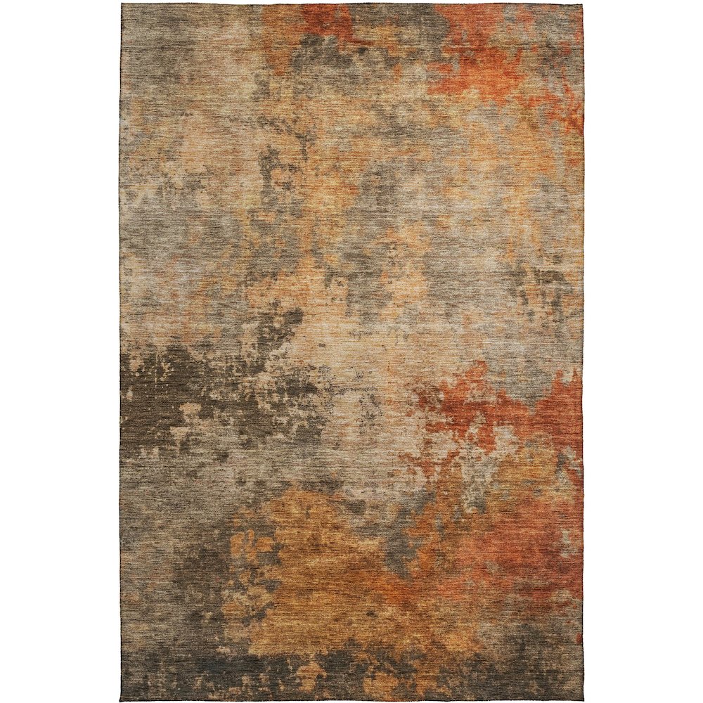 Indoor/Outdoor Nouveau Khaki 5' x 7'6" Rug. Picture 1