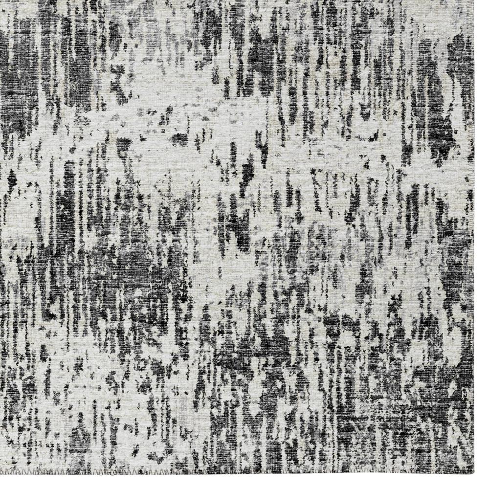 Indoor/Outdoor Accord AAC31 Gray Washable 2'3" x 7'6" Runner Rug. Picture 3
