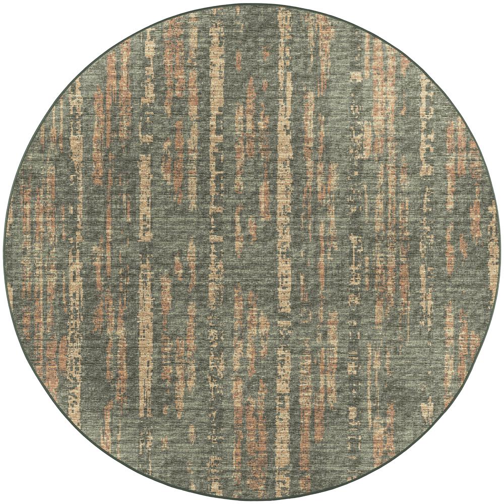 Winslow WL6 Olive 6' x 6' Round Rug. Picture 1