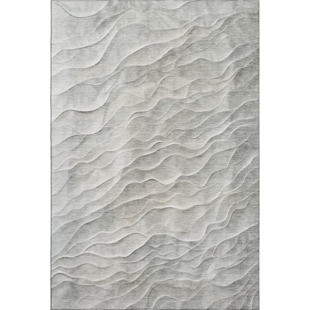 Machine Washable Indoor/Outdoor Pacifica Taupe 5' x 7'6" Rug. Picture 1