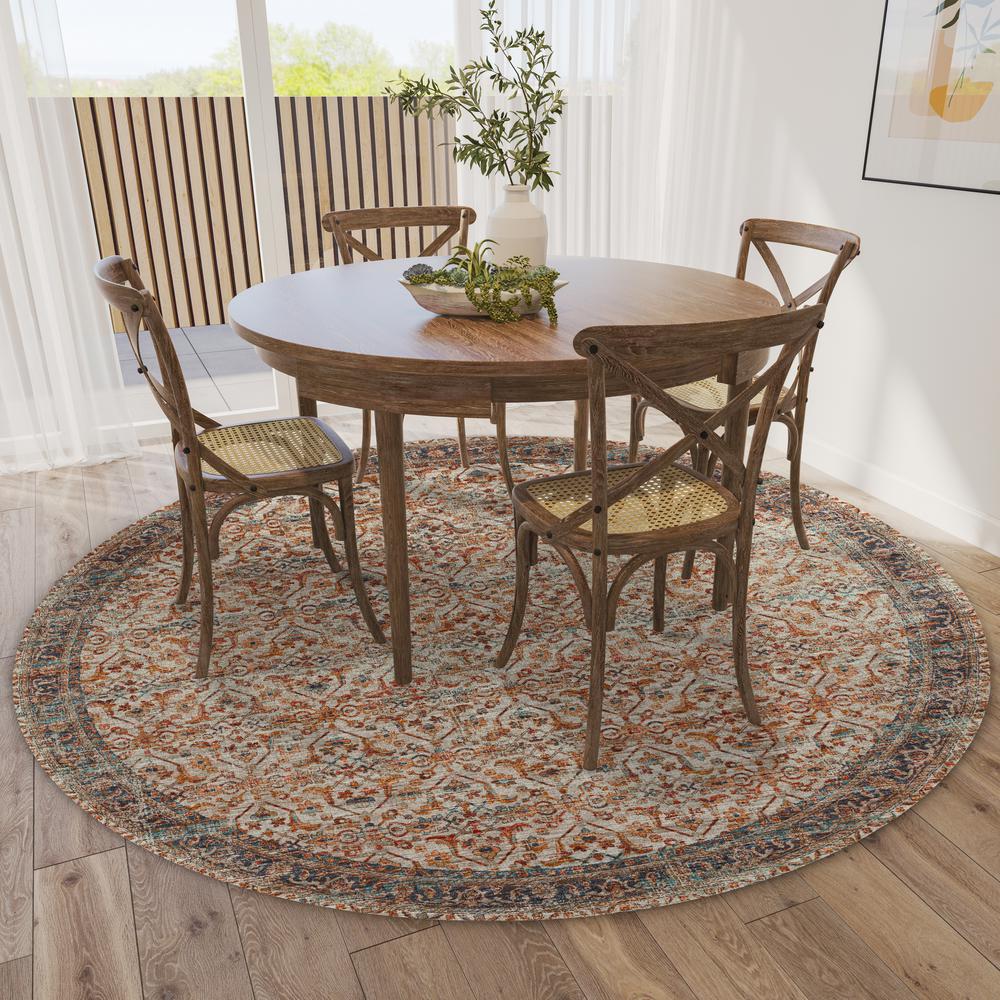 Jericho JC10 Linen 6' x 6' Round Rug. Picture 2