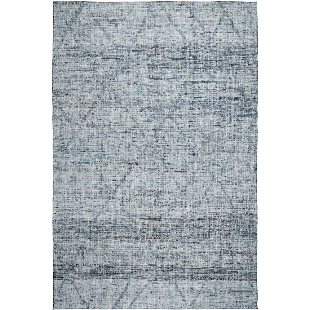 Luxury Washable Indoor/Outdoor Portico Blue 5' x 7'6" Rug. Picture 1
