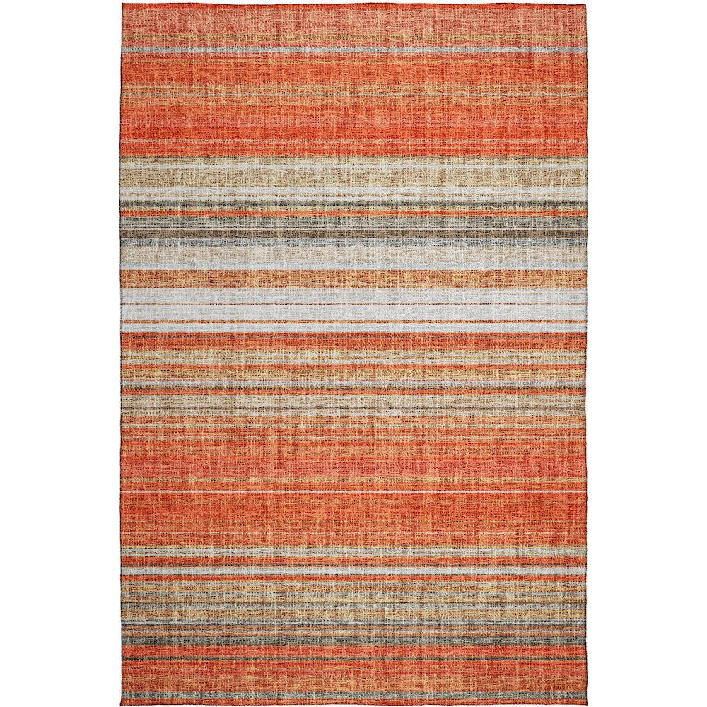 Luxury Washable Indoor/Outdoor Portico Coral 5' x 7'6" Rug. Picture 1