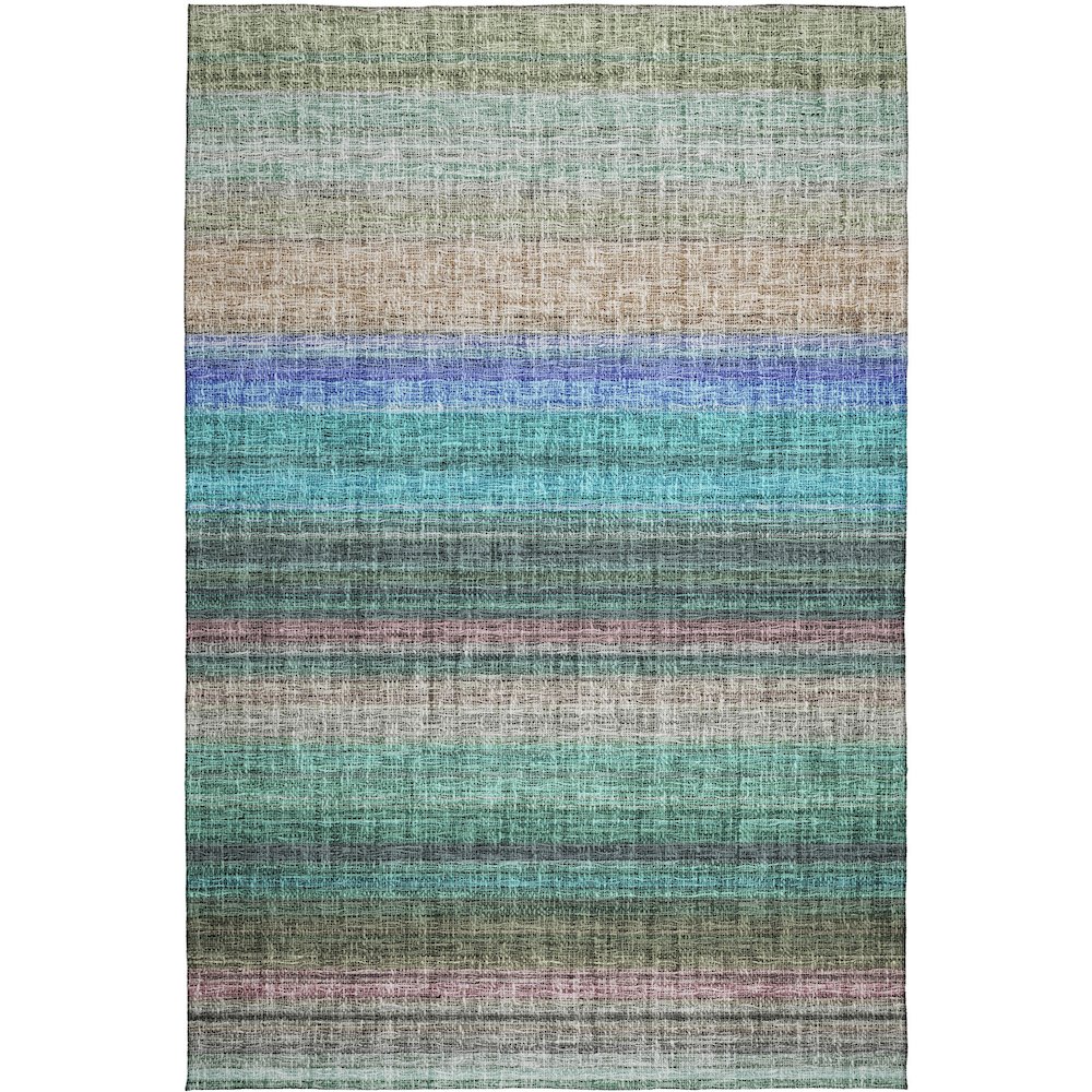 Luxury Washable Indoor/Outdoor Portico Sage 5' x 7'6" Rug. Picture 1