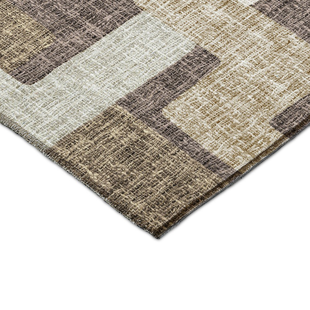 Luxury Washable Indoor/Outdoor Portico Brown 2'6" x 3'10" Rug. Picture 2