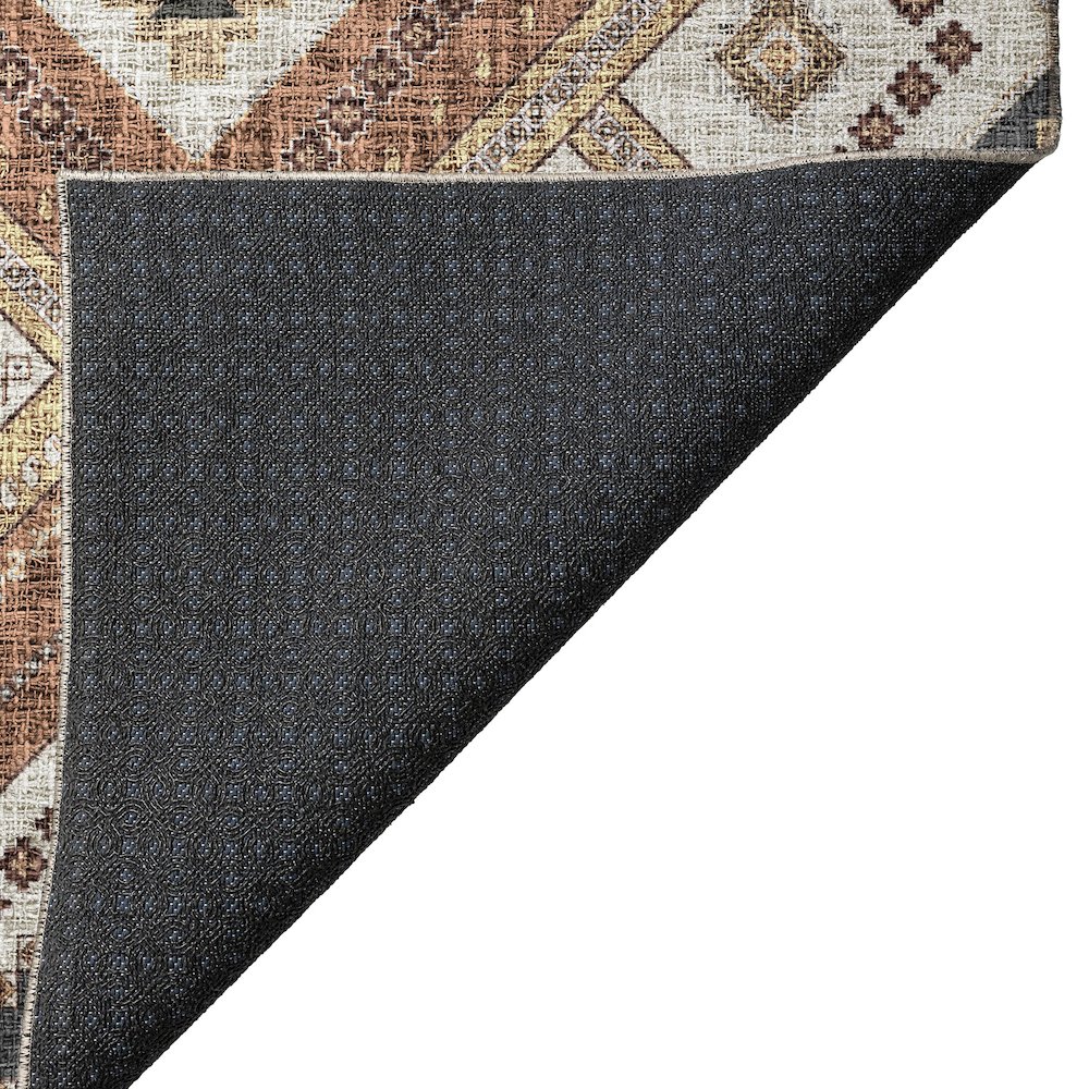 Luxury Washable Indoor/Outdoor Portico Copper 2'6" x 3'10" Rug. Picture 4
