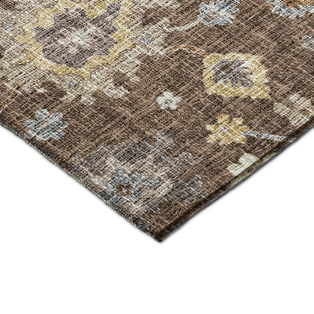Luxury Washable Indoor/Outdoor Portico Chocolate 2'6" x 3'10" Rug. Picture 2