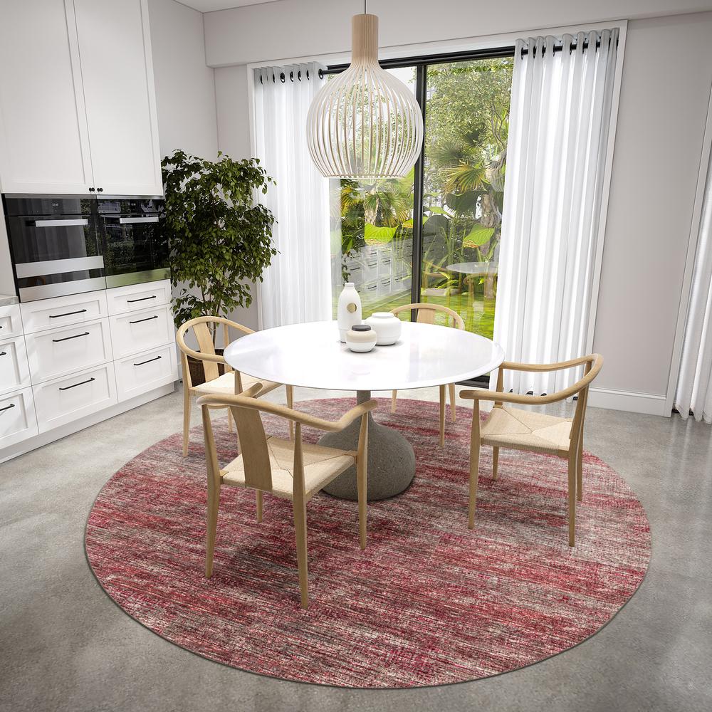 Ciara CR1 Merlot 6' x 6' Round Rug. Picture 2
