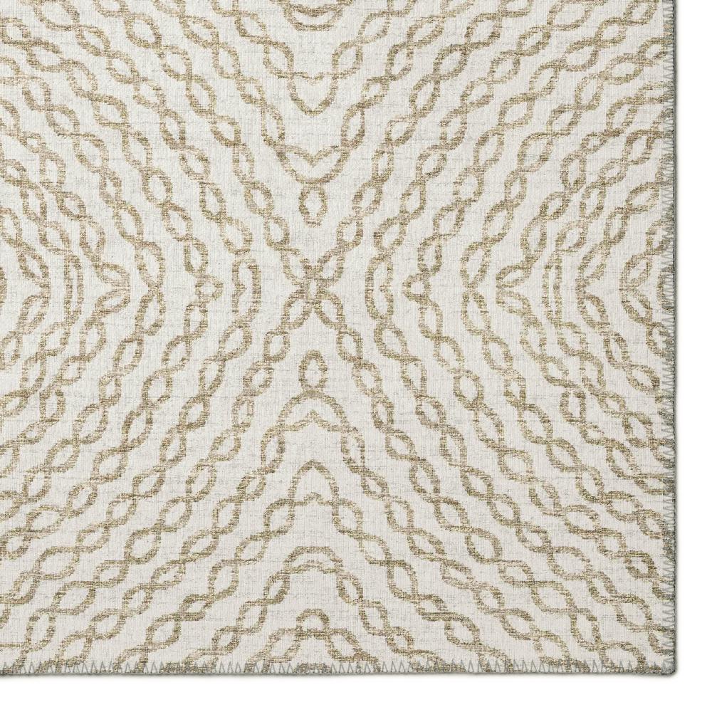 Bravado Linen Transitional Geometric 10' x 14' Area Rug Linen ABV33. Picture 2