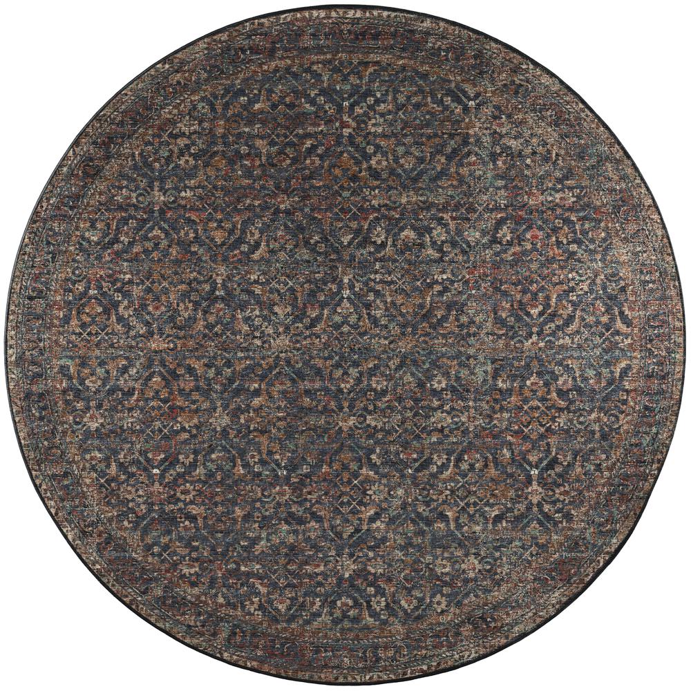 Jericho JC10 Midnight 6' x 6' Round Rug. Picture 1
