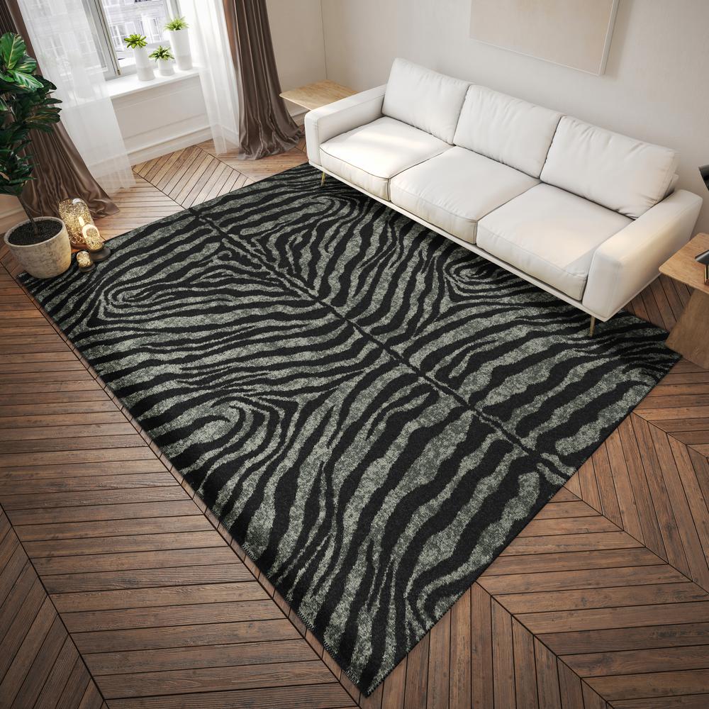 Safari Shadow Animal Animal Print 3' x 5' Area Rug Shadow ASF31. Picture 1