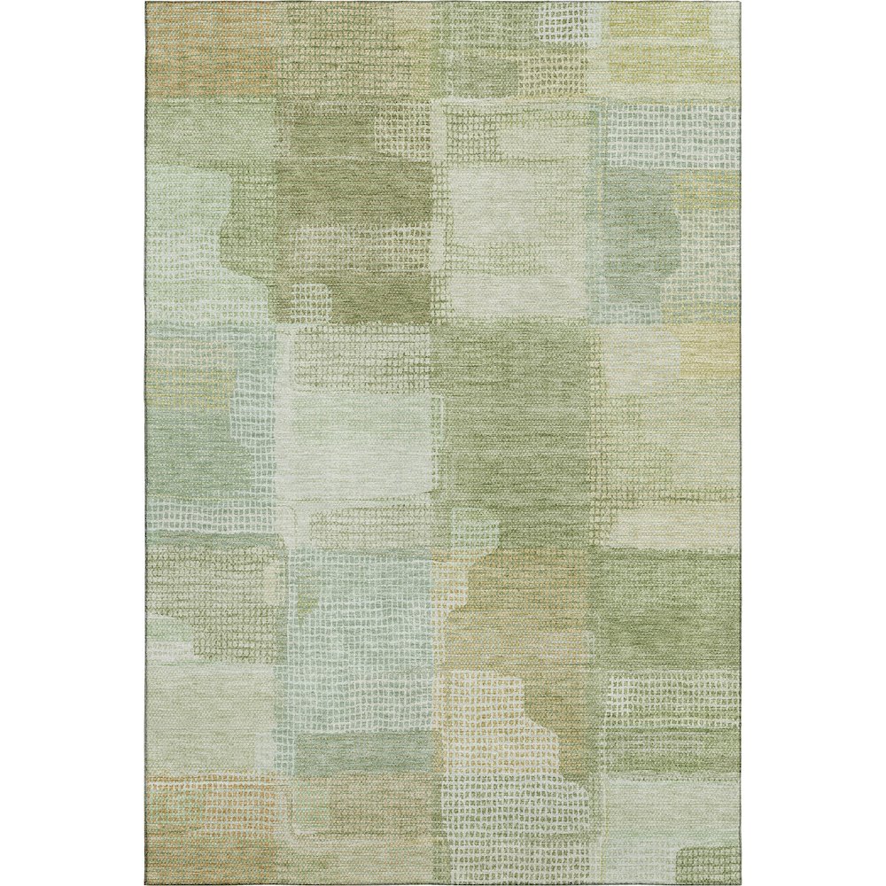Luxury Washable Indoor/Outdoor Ravenna Green 5' x 7'6" Rug. Picture 1
