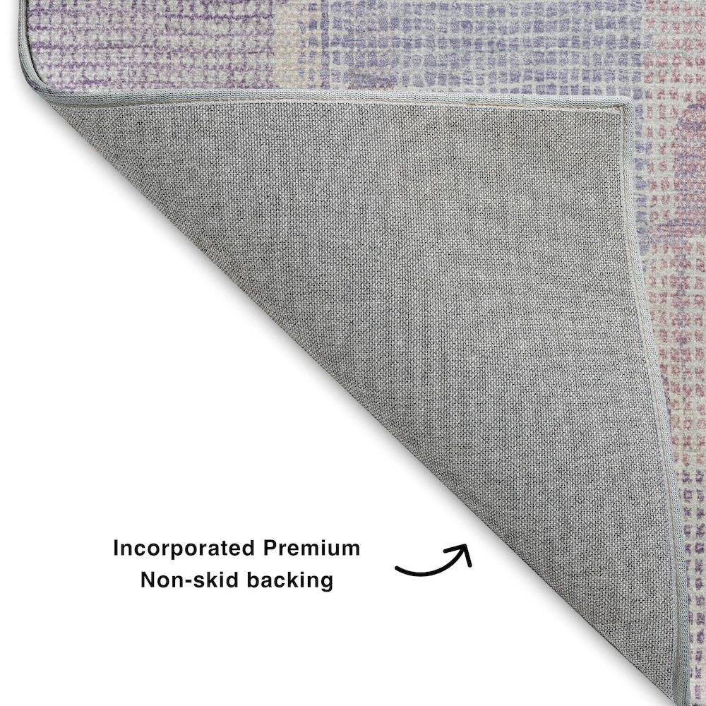 Luxury Washable Indoor/Outdoor Ravenna Lavender 2'6" x 3'10" Rug. Picture 4