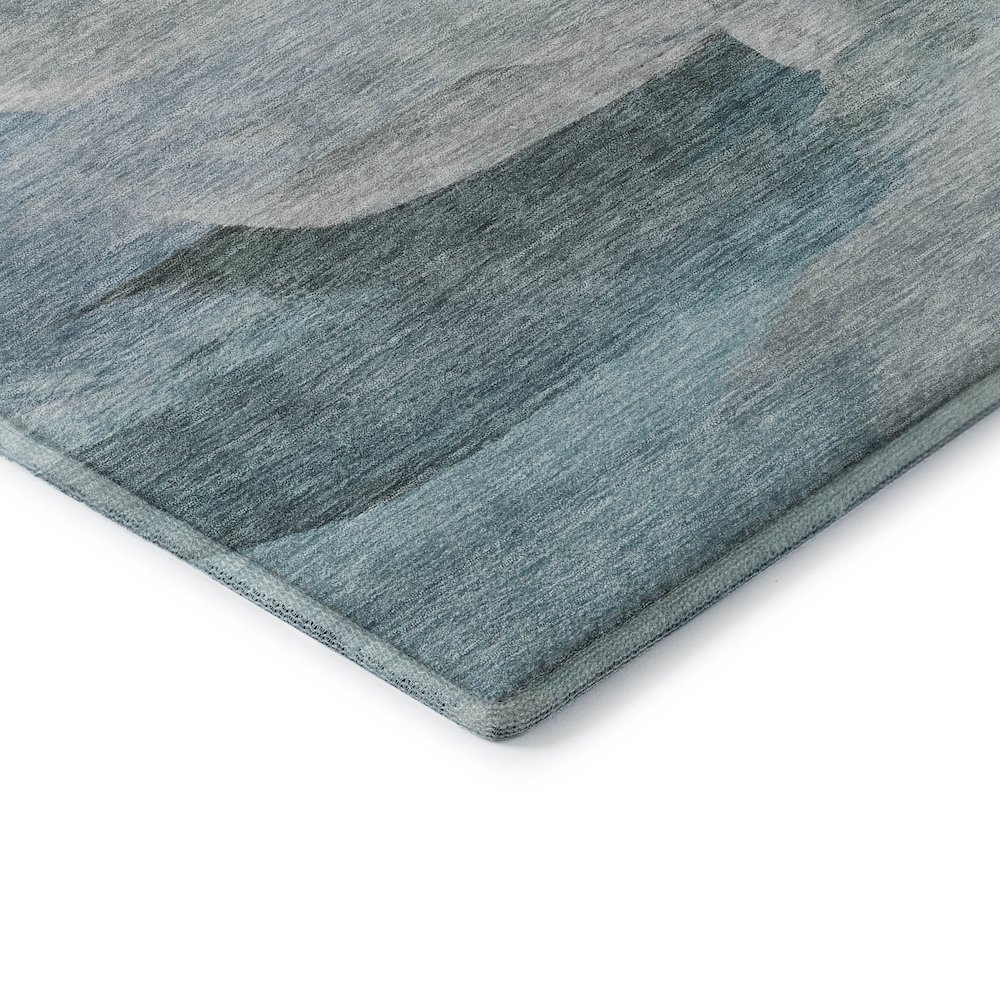 Luxury Washable Indoor/Outdoor Ravenna Teal 2'6" x 3'10" Rug. Picture 2