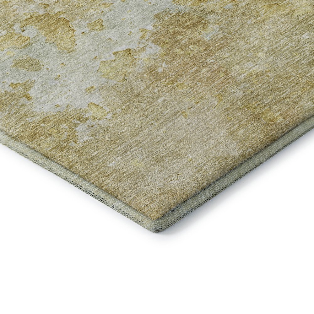 Luxury Washable Indoor/Outdoor Ravenna Gold 2'6" x 3'10" Rug. Picture 2