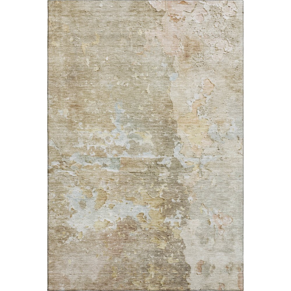 Luxury Washable Indoor/Outdoor Ravenna Khaki 5' x 7'6" Rug. Picture 1