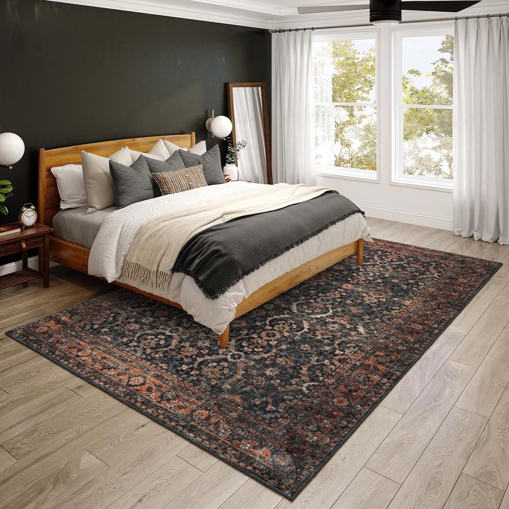 Jericho JC1 Charcoal 5' x 7'6" Rug. Picture 2