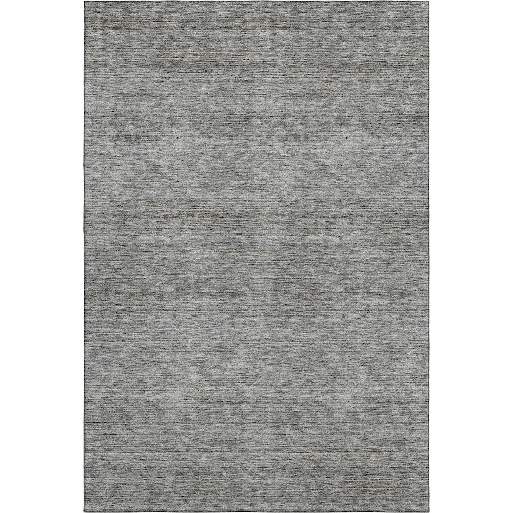 Luxury Washable Indoor/Outdoor Soft Essentials SE1 Gray 5' x 7'6" Rug. Picture 1