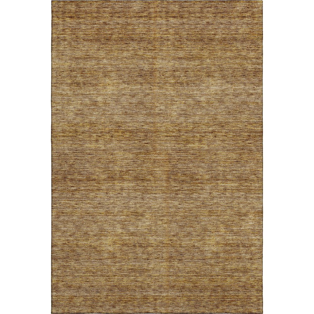 Luxury Washable Indoor/Outdoor Soft Essentials SE1 Gold 5' x 7'6" Rug. Picture 1