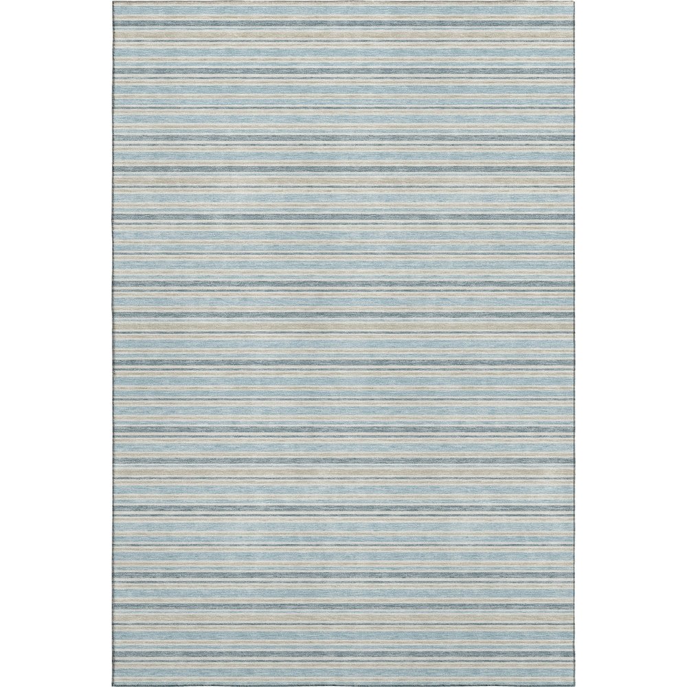 Luxury Washable Indoor/Outdoor Soft Essentials SE2 Blue 5' x 7'6" Rug. Picture 1