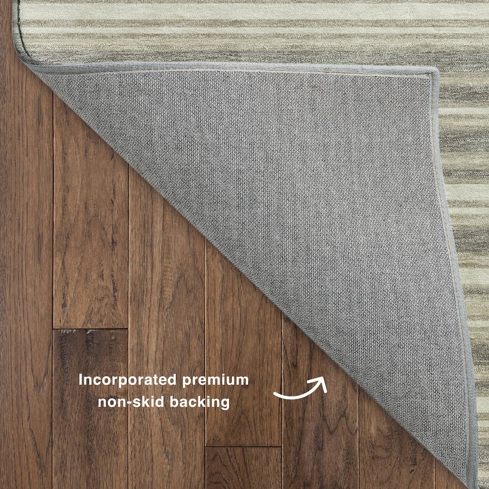 Luxury Washable Indoor/Outdoor Soft Essentials SE2 Brown 2'6" x 3'10" Rug. Picture 4