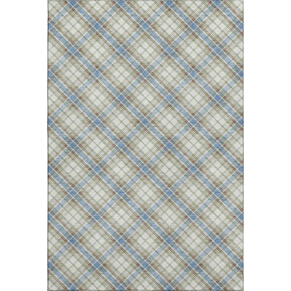 Luxury Washable Indoor/Outdoor Soft Essentials SE3 Blue 5' x 7'6" Rug. Picture 1