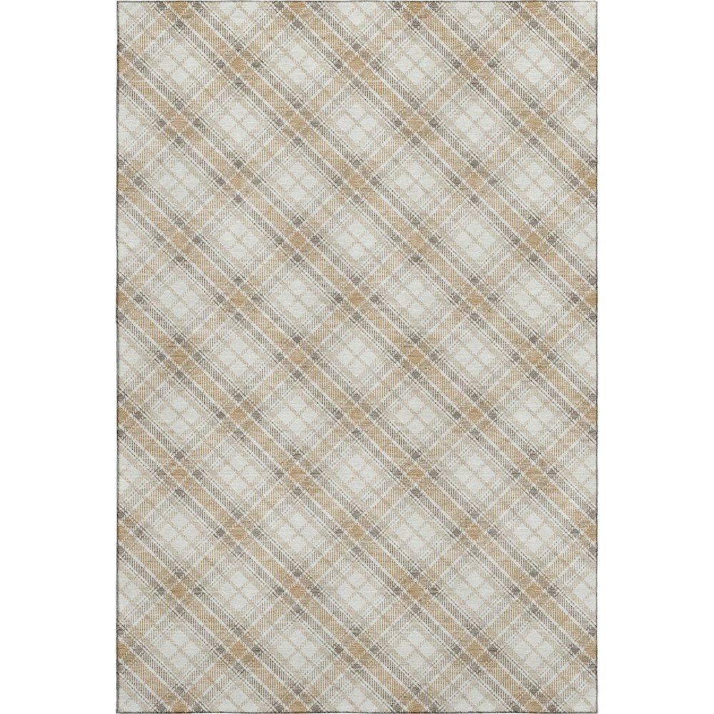 Luxury Washable Indoor/Outdoor Soft Essentials SE3 Ivory 5' x 7'6" Rug. Picture 1