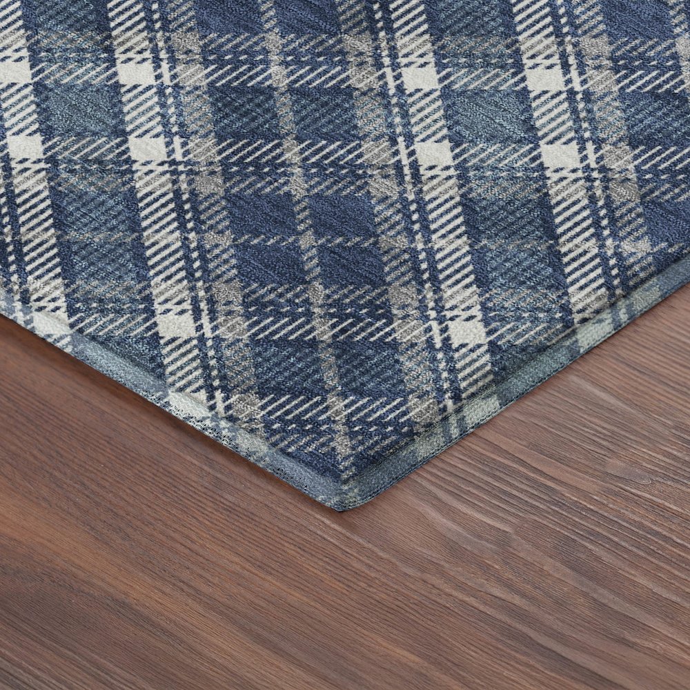 Luxury Washable Indoor/Outdoor Soft Essentials SE3 Blue 2'6" x 3'10" Rug. Picture 2
