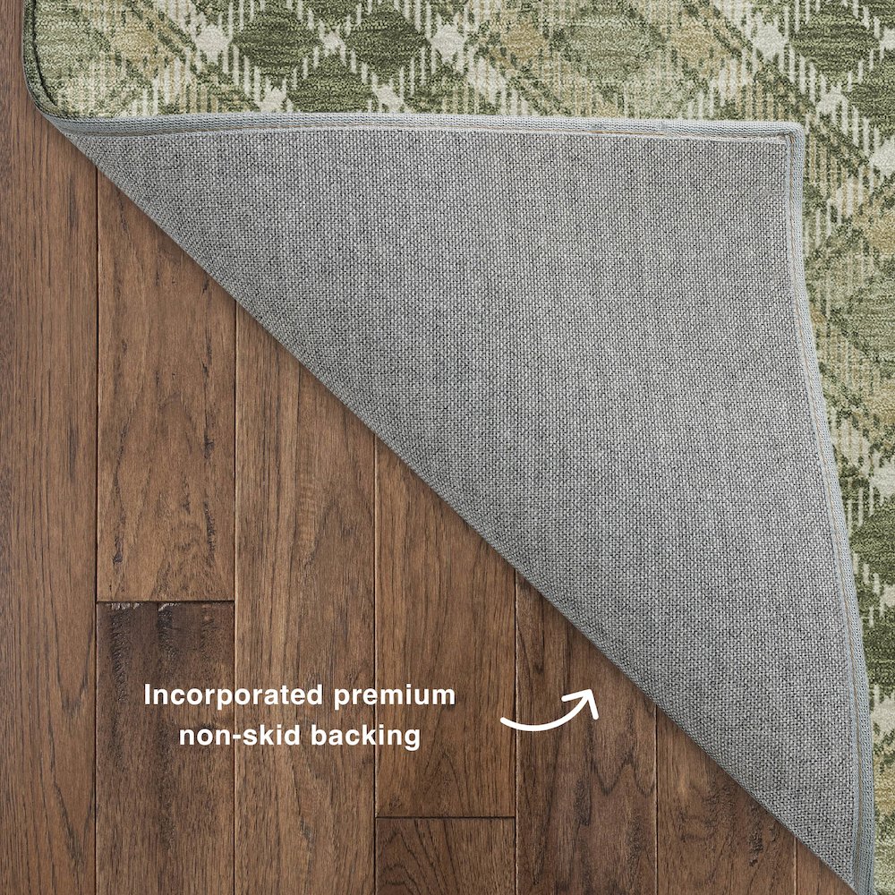 Luxury Washable Indoor/Outdoor Soft Essentials SE3 Green 2'6" x 3'10" Rug. Picture 4