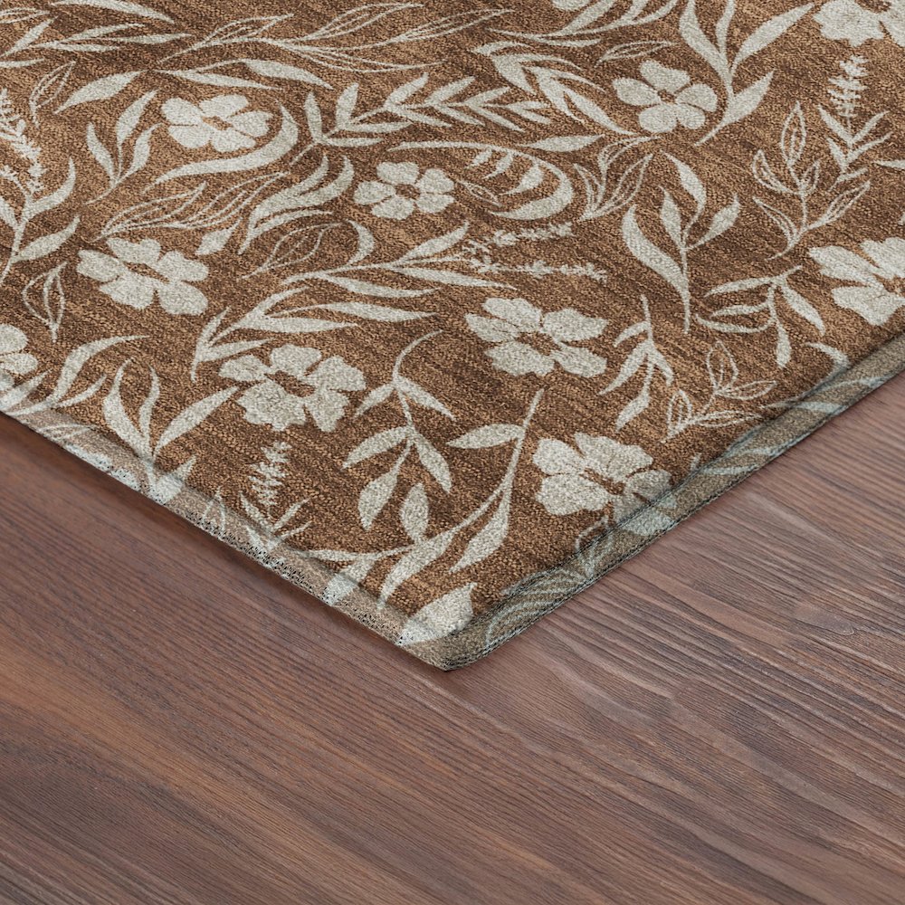 Luxury Washable Indoor/Outdoor Soft Essentials SE4 Orange 2'6" x 3'10" Rug. Picture 2