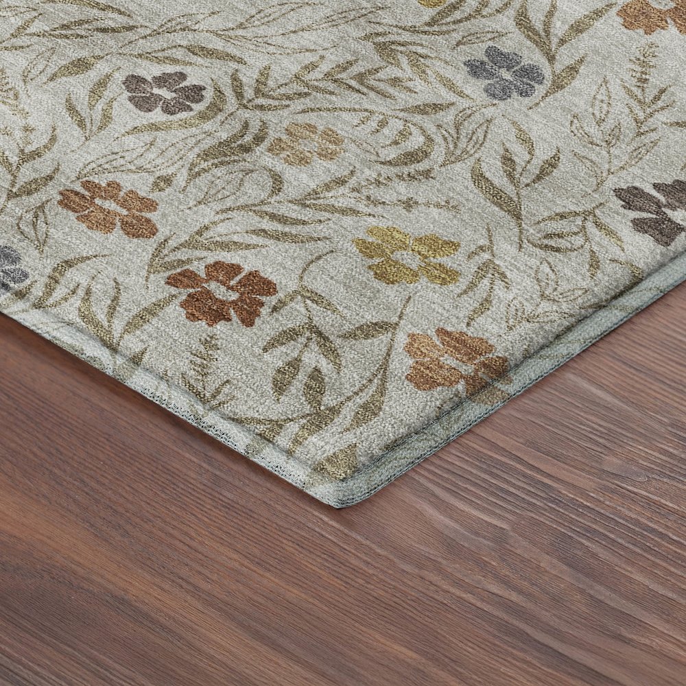 Luxury Washable Indoor/Outdoor Soft Essentials SE4 Ivory 2'6" x 3'10" Rug. Picture 2
