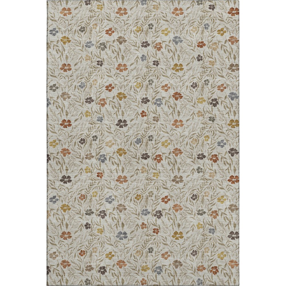 Luxury Washable Indoor/Outdoor Soft Essentials SE4 Ivory 5' x 7'6" Rug. Picture 1