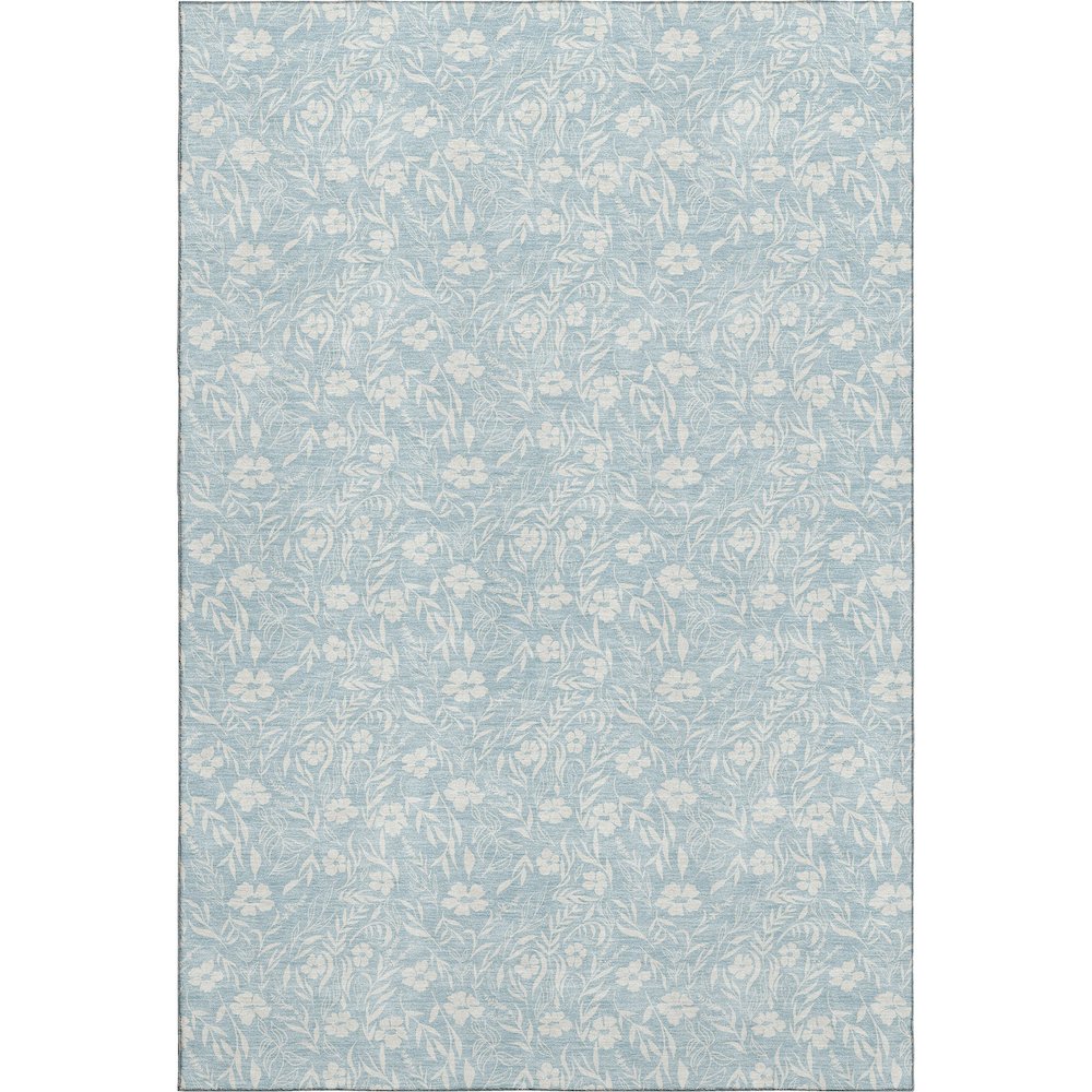 Luxury Washable Indoor/Outdoor Soft Essentials SE4 Blue 5' x 7'6" Rug. Picture 1