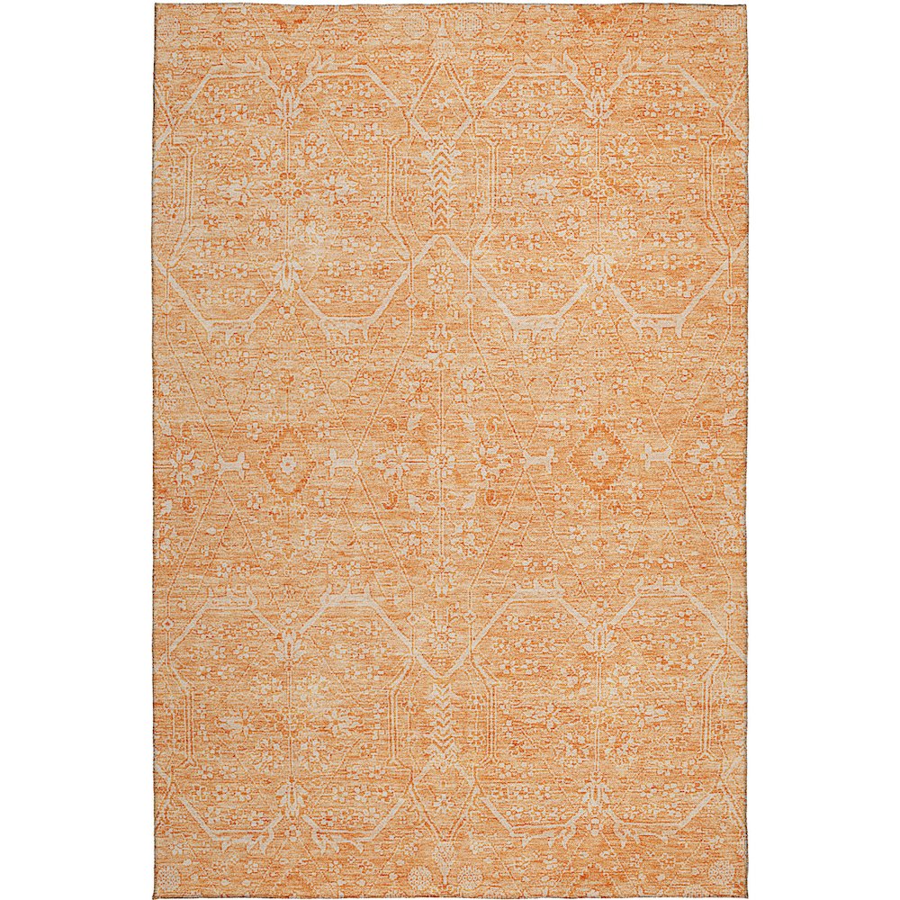 Luxury Washable Indoor/Outdoor Solace Salmon 5' x 7'6" Rug. Picture 1